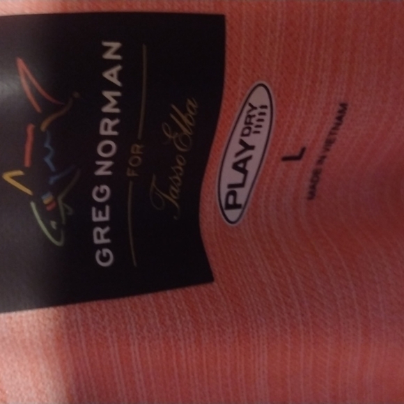 MEN'S Greg Norman PlayDry Polo. L. Washed Orange. - Picture 3 of 5